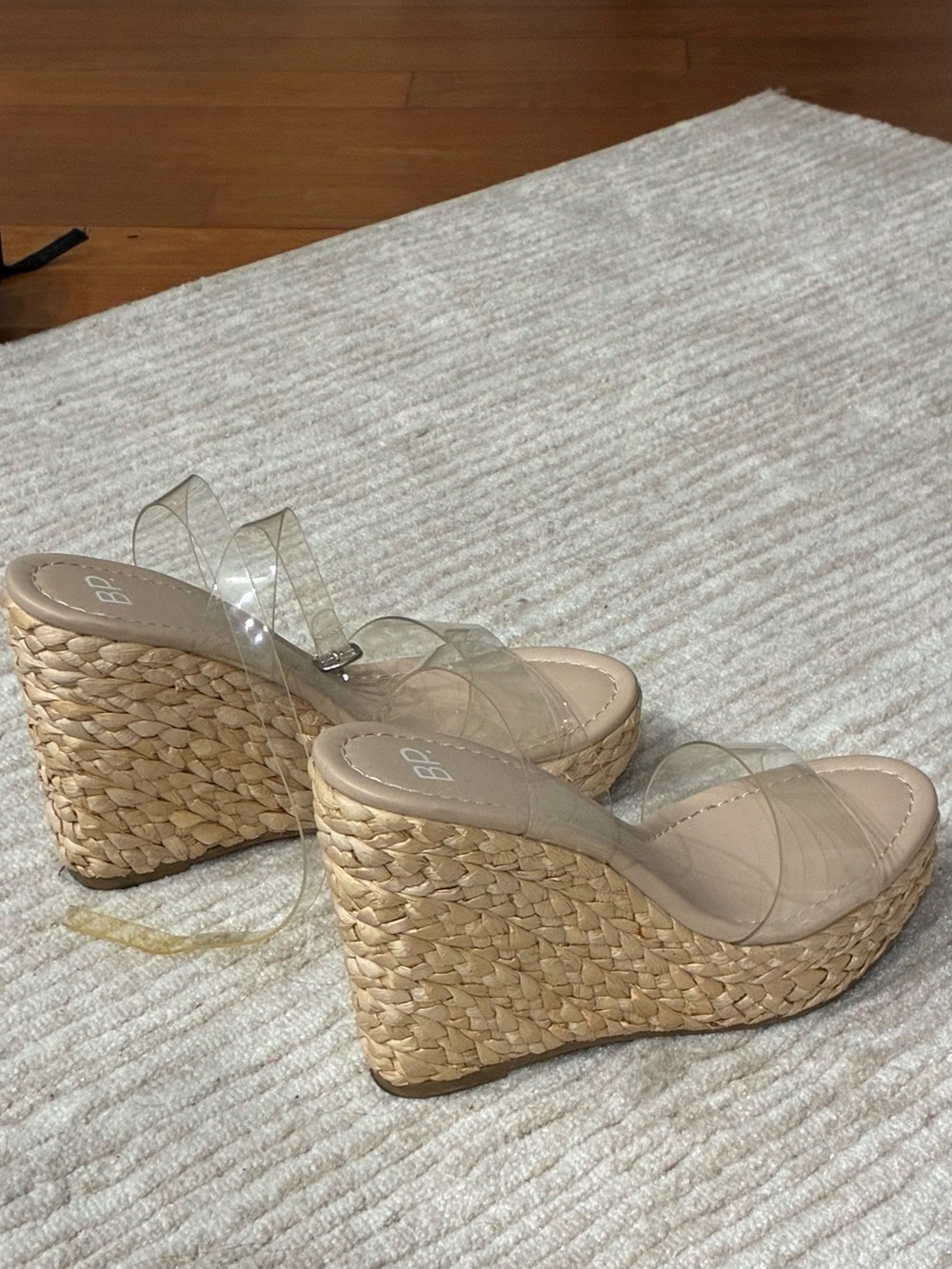 Clear strap wedges